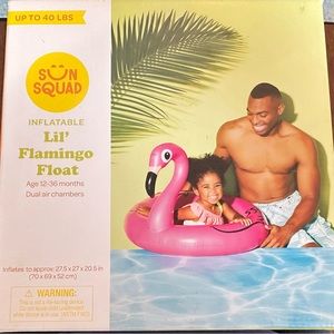 Sun Squad Inflatable Lil’ Flamingo Float (up to 40lbs). NIP